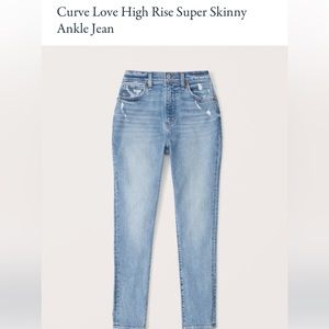 Abercrombie & Fitch size 25 (0) Curve Love High Rise Super Skinny Ankle Jean
